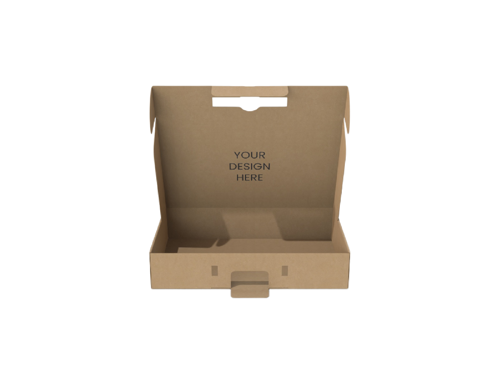 食品包装盒定制需求分析- 提手保险扣飞机盒型设计结构图