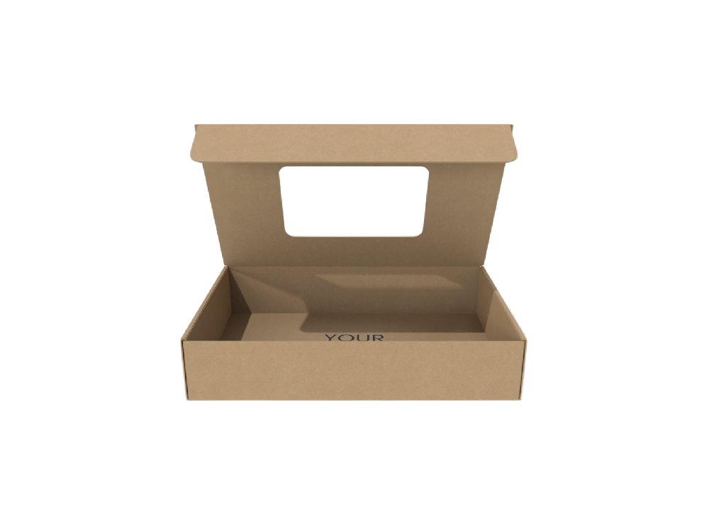 印刷厂需求分析-开窗翻盖飞机盒型设计结构图